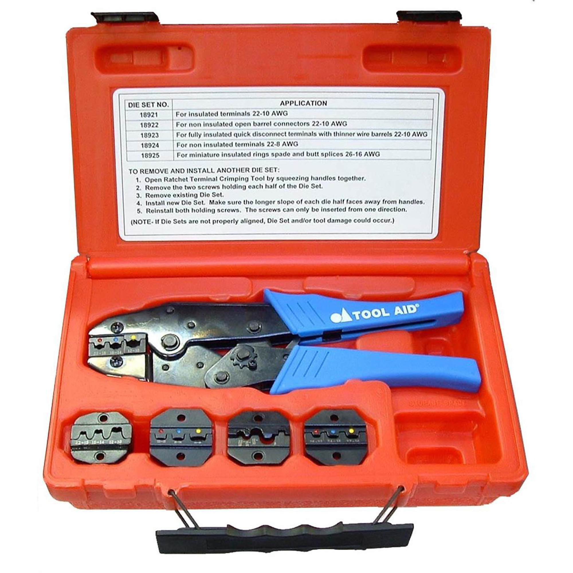 SG Tool Aid Crimper Kit — Ratcheting, Removable Jaws, Model# SGT18920